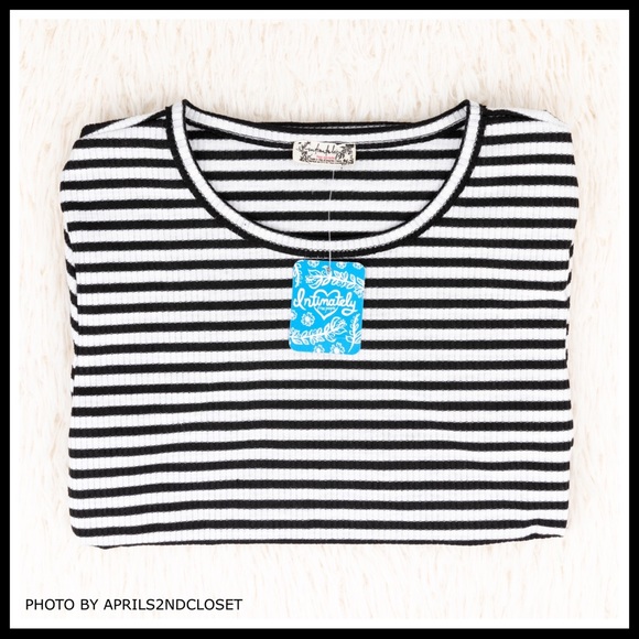 FREE PEOPLE BOHO STRIPE TEE RIB KNIT TOP A2C - Picture 7 of 16